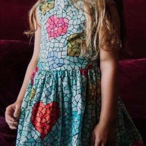 EUC Bijou Sauvage Stain Glass Heart Dress size 5